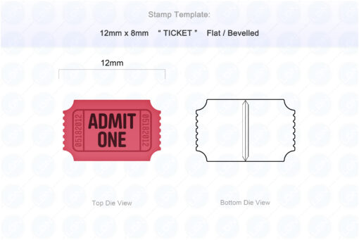 Ticket 12mm x 8mm *PRE-ORDER*